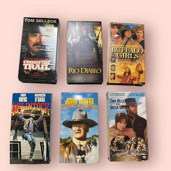 Western Movie VHS Collection Texas lonesome dove rio lobo McClintock Diablo - Picture 3 of 4